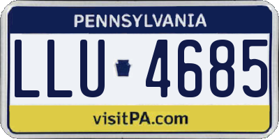 PA license plate LLU4685