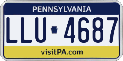 PA license plate LLU4687