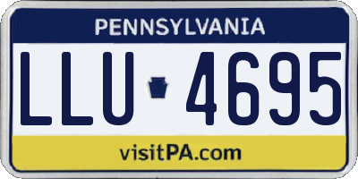 PA license plate LLU4695