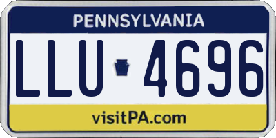 PA license plate LLU4696