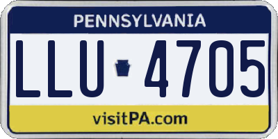 PA license plate LLU4705