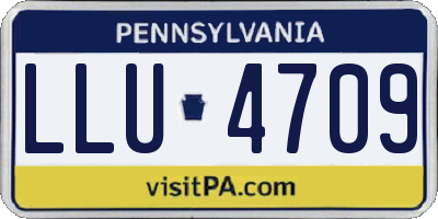 PA license plate LLU4709