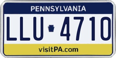 PA license plate LLU4710