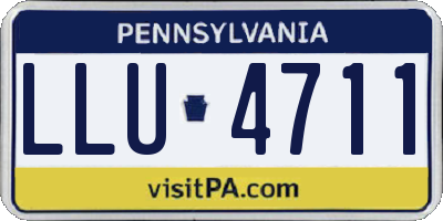 PA license plate LLU4711