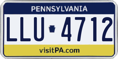 PA license plate LLU4712