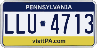 PA license plate LLU4713