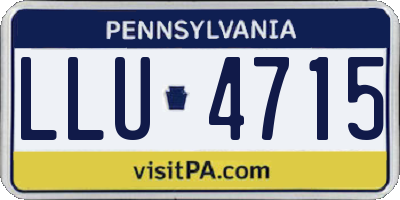 PA license plate LLU4715