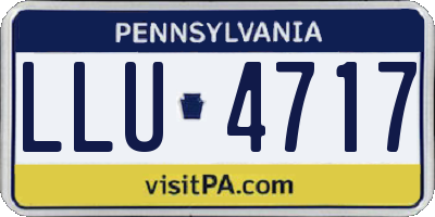 PA license plate LLU4717