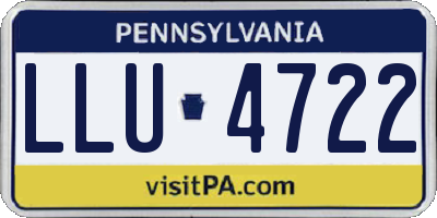 PA license plate LLU4722