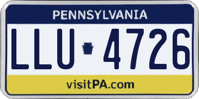 PA license plate LLU4726