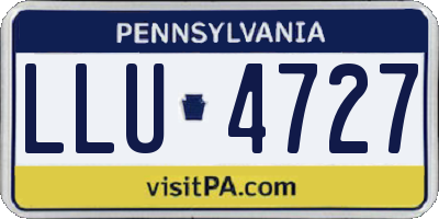PA license plate LLU4727