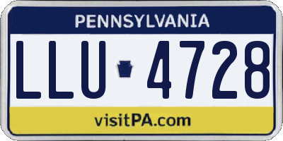 PA license plate LLU4728