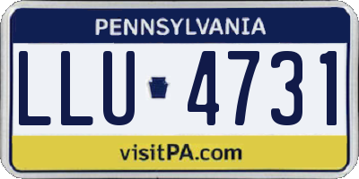 PA license plate LLU4731