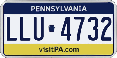 PA license plate LLU4732