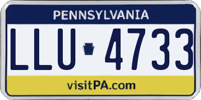 PA license plate LLU4733
