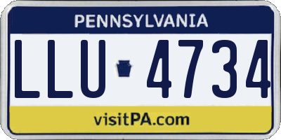 PA license plate LLU4734