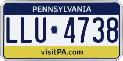 PA license plate LLU4738