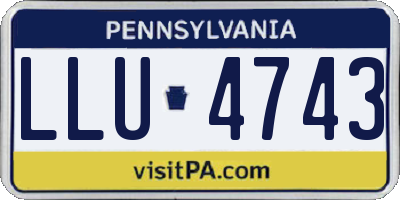 PA license plate LLU4743