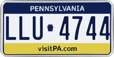PA license plate LLU4744