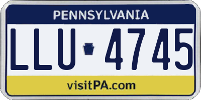 PA license plate LLU4745