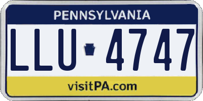 PA license plate LLU4747