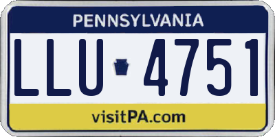 PA license plate LLU4751