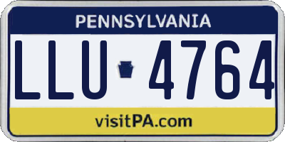 PA license plate LLU4764