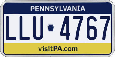 PA license plate LLU4767