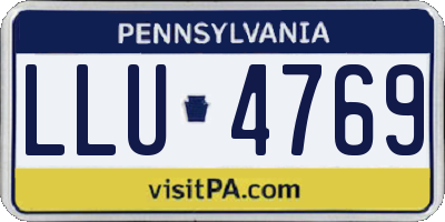 PA license plate LLU4769