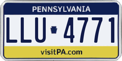 PA license plate LLU4771