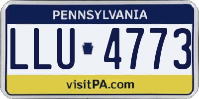 PA license plate LLU4773