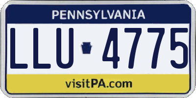 PA license plate LLU4775