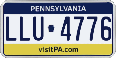 PA license plate LLU4776