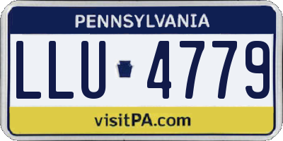 PA license plate LLU4779