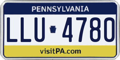 PA license plate LLU4780