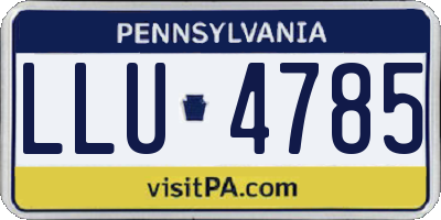 PA license plate LLU4785