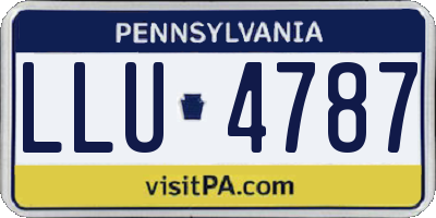 PA license plate LLU4787