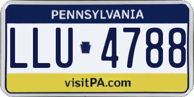 PA license plate LLU4788