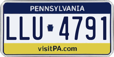 PA license plate LLU4791