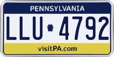 PA license plate LLU4792