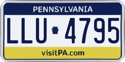 PA license plate LLU4795