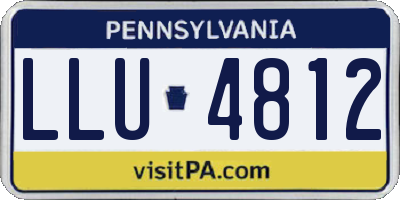 PA license plate LLU4812