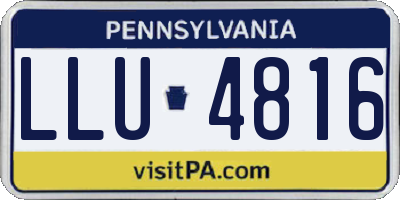 PA license plate LLU4816