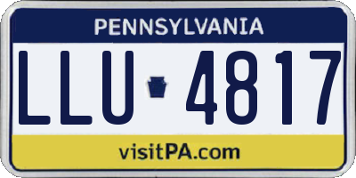 PA license plate LLU4817