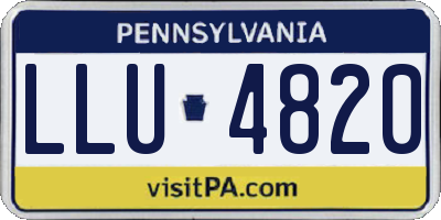 PA license plate LLU4820