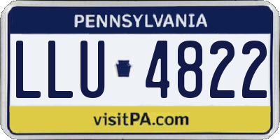 PA license plate LLU4822
