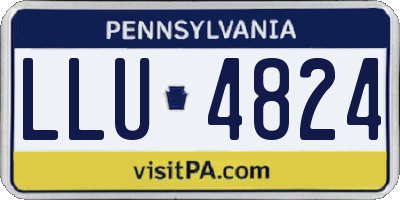 PA license plate LLU4824