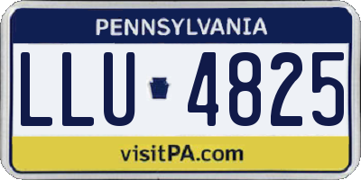 PA license plate LLU4825