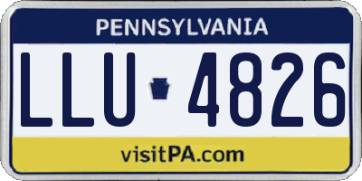 PA license plate LLU4826