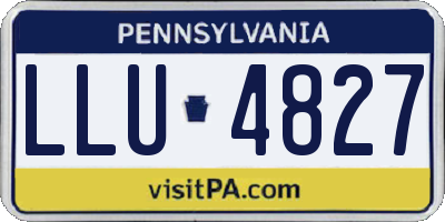 PA license plate LLU4827